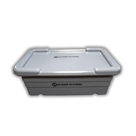 50 lb Gray Poly Meat Lug AND Lid Combo