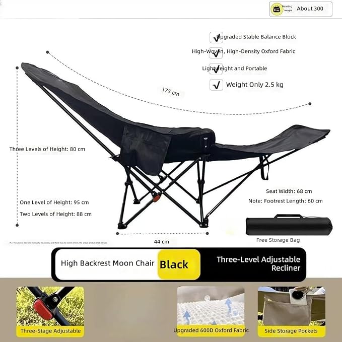 Black, 4-level Adj, With Leg Rest