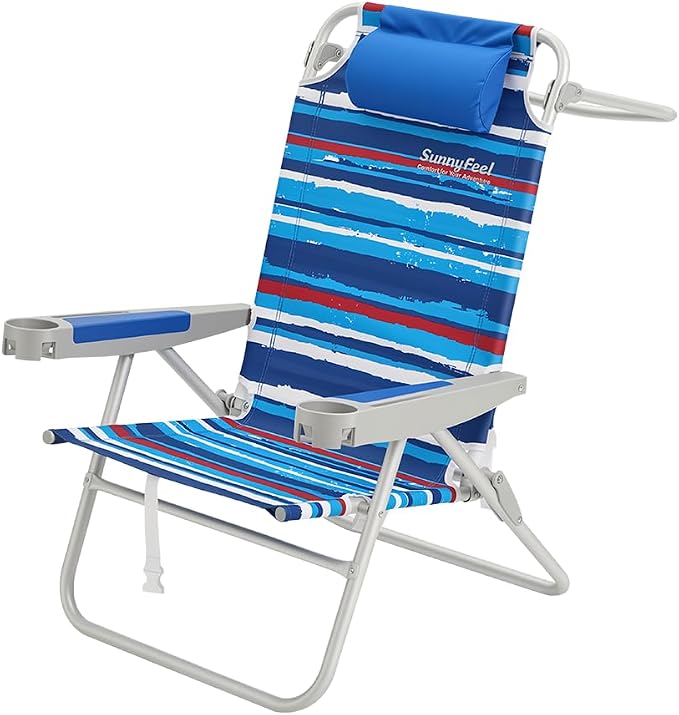 Blue Stripe-backpack-medium Height