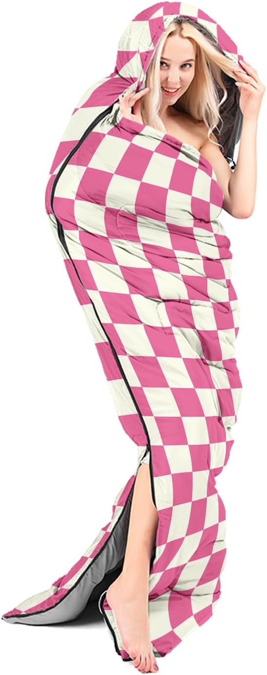 Pink and White Check