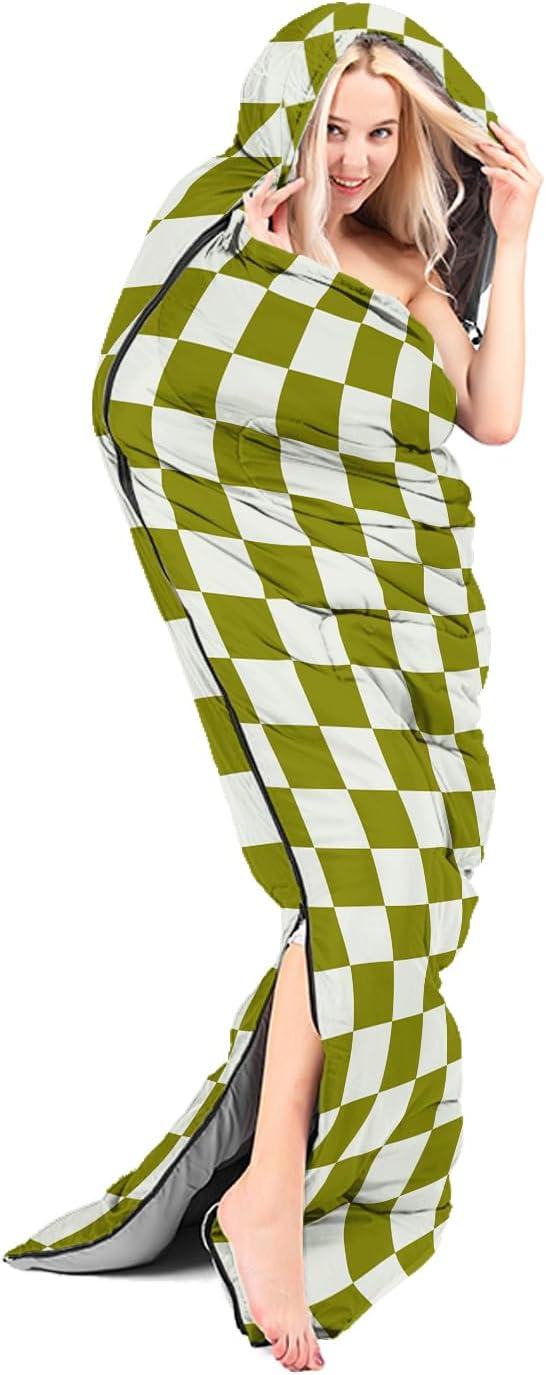 Green and White Check