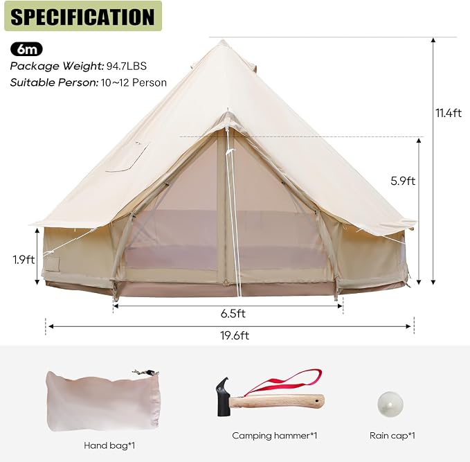 19.7' (6M) Beige