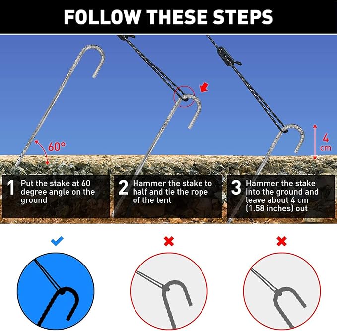 C tent stakes - 4 pcs