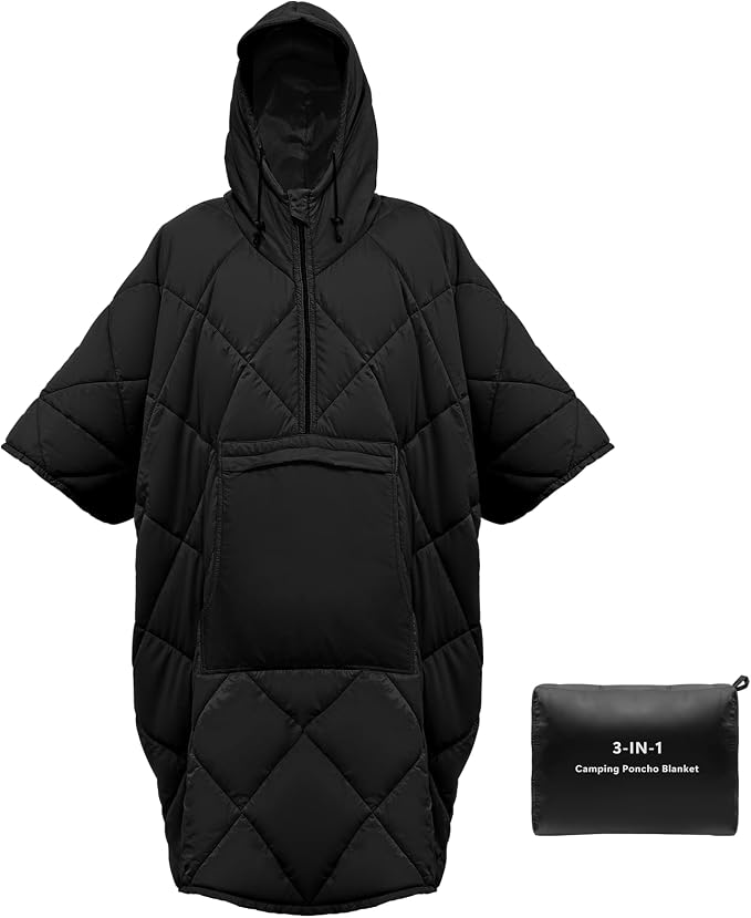 Black Blanket Poncho