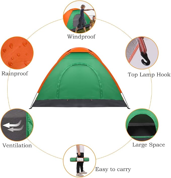 2 Person Green/Orange