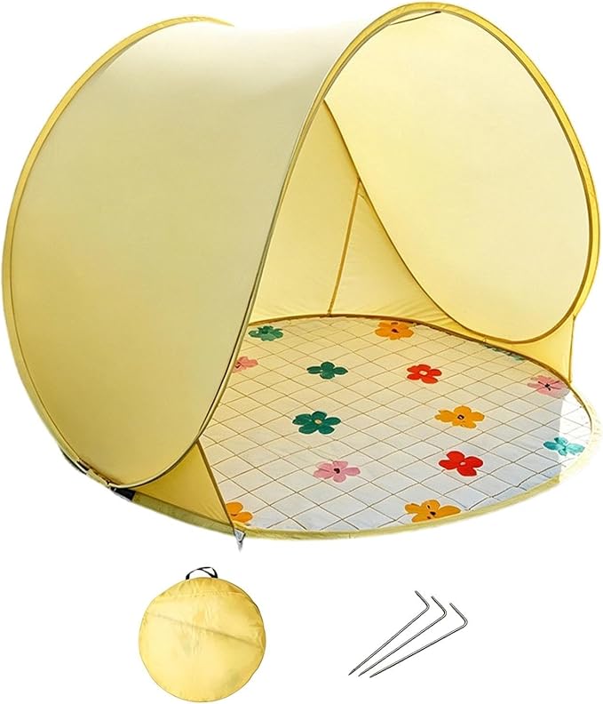 Lemon yellow flower tent+ground nails+storage bag