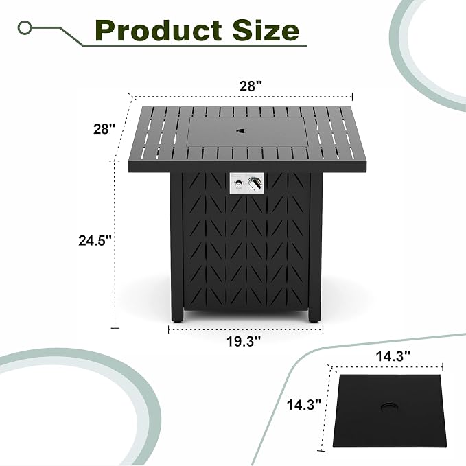 Black - 28'' Square