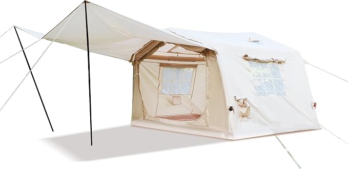 8 sq Beige Air Tent + Canopy