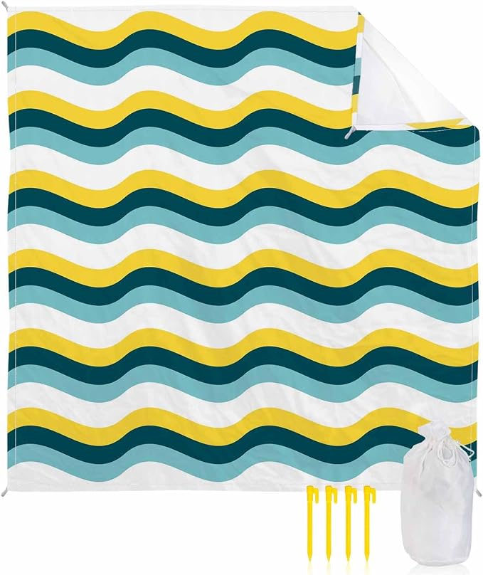 Teal, Yellow, White
