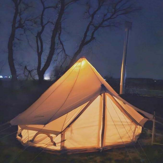 Beige Rain Fly Tarp with Stove Jack