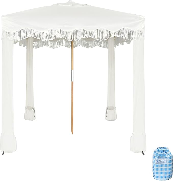 Elegant White with Beach Blanket