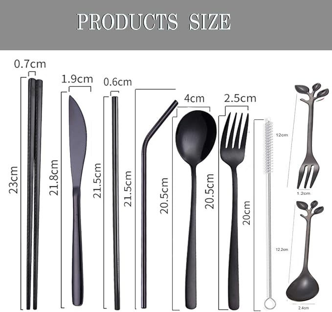 Black Cutlery Set
