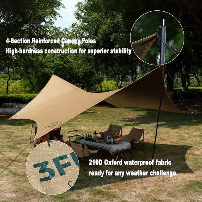 2 Poles Squarel-beige