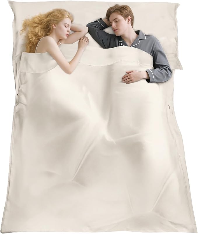 Double (Fits 2 People) - White with Zipper