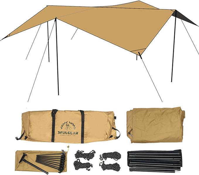 4 Poles Squares-khaki