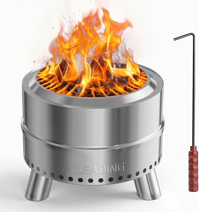 silvery- with legs-Fire Pit