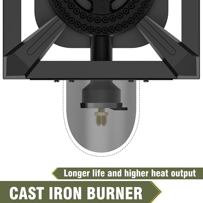 10'' single burner-Upgraded Heat Shield