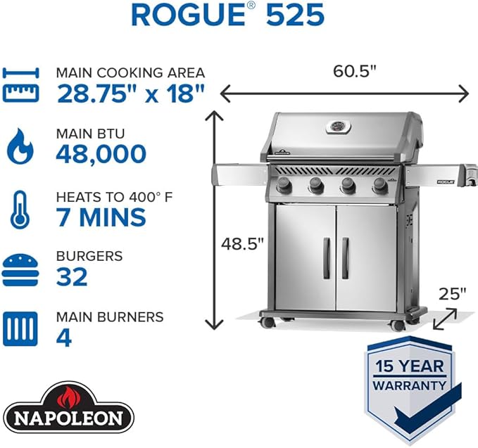 Rogue 525 Natural Gas Stainless Steel