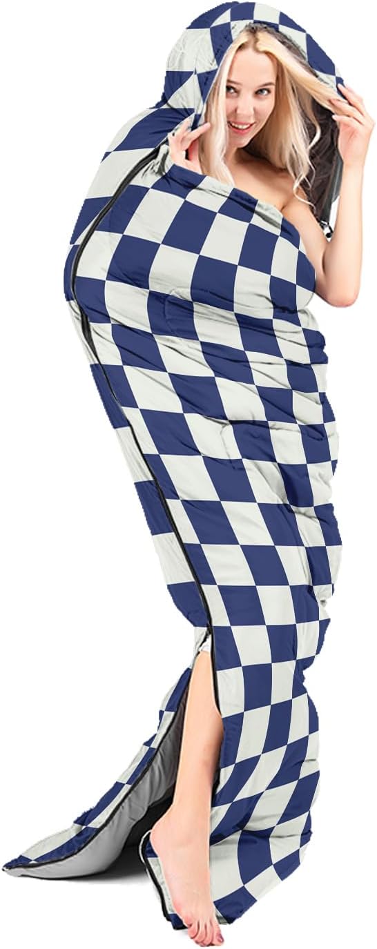 Purple and White Check