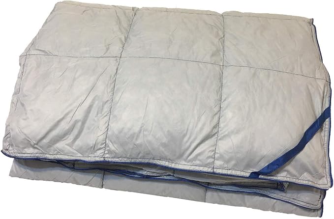 Light Gray - Blue Stitching