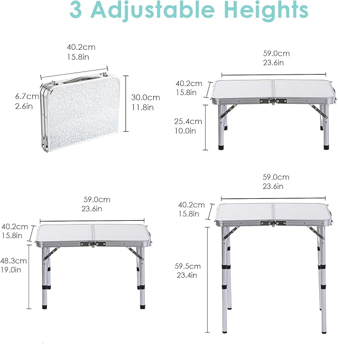 3 Heights Table With Mesh Layer