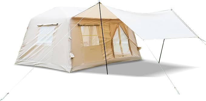 11sq Beige Air Tent + Canopy