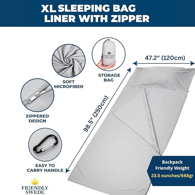Grey Microfiber - Zipper