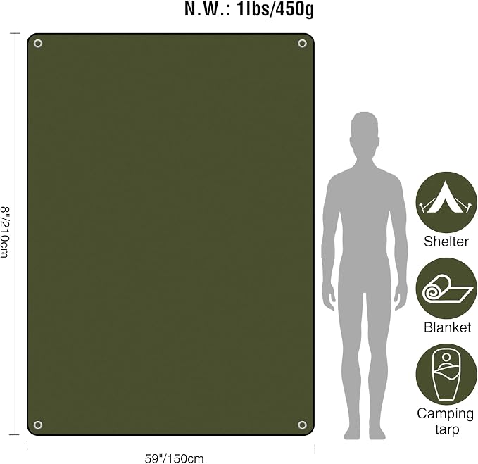 Green 83''x59'',6 Packs