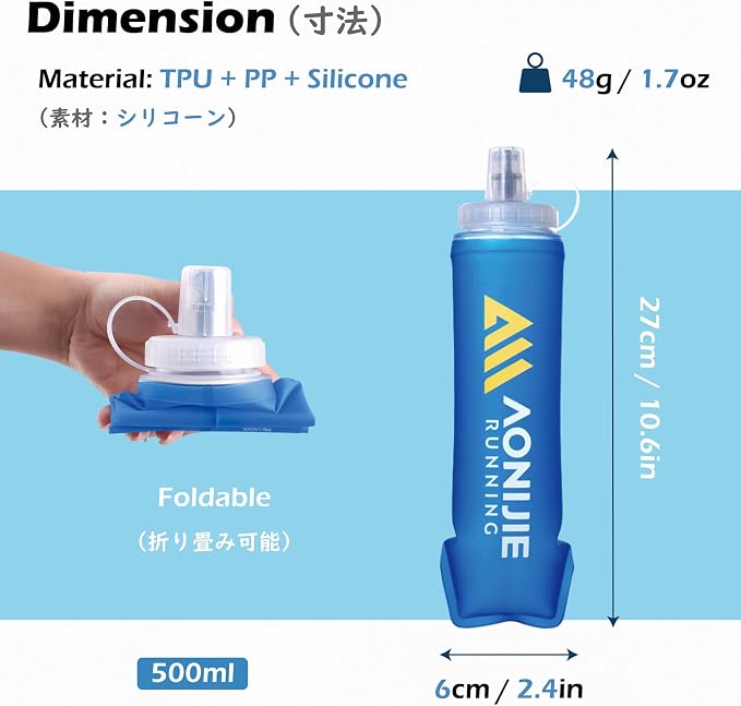 500ml/16.9oz - Wide Mouth Cap - Pack of 2