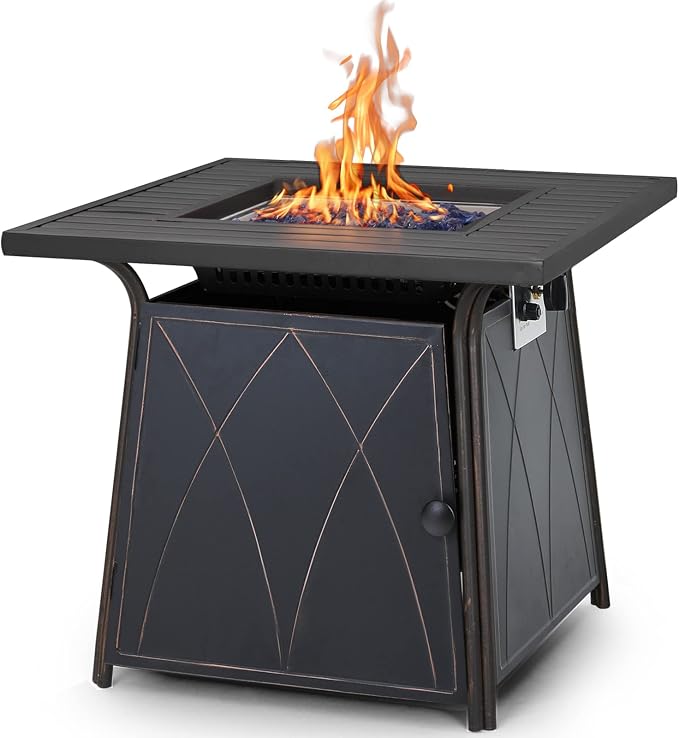Black with Blue Fire Glass