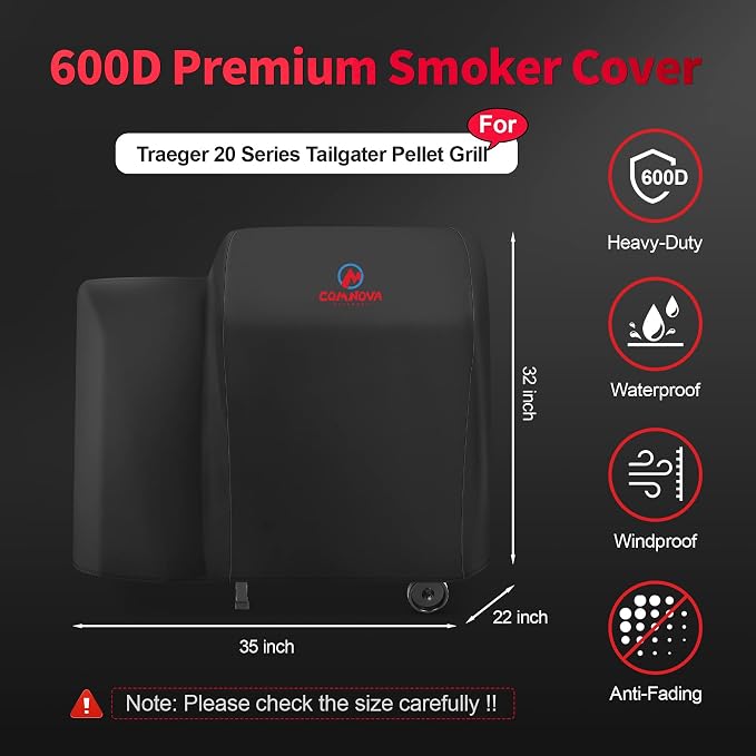 Black - Fit Traeger Tailgater 20 Series