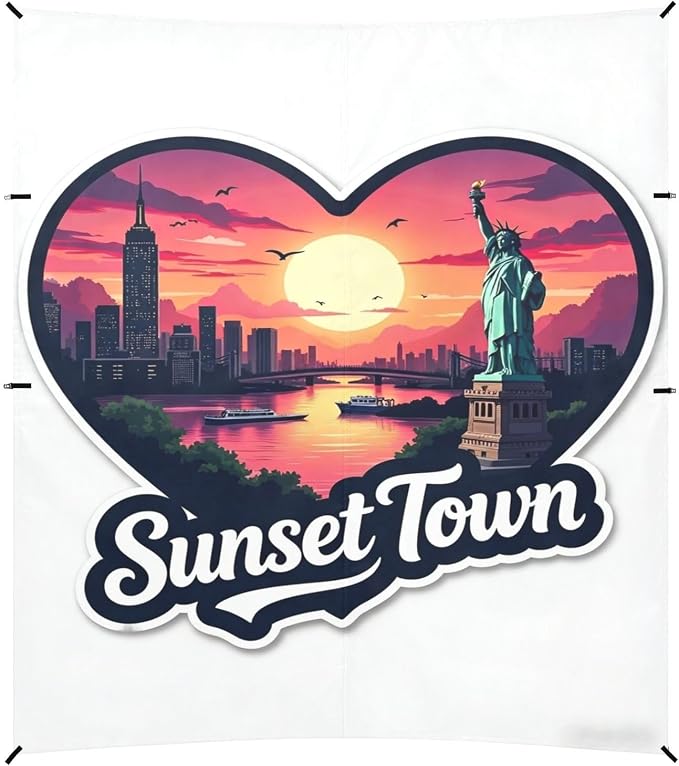 Sunset Town Heart NYC