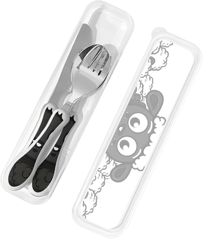 Cartoon Black White Sheep