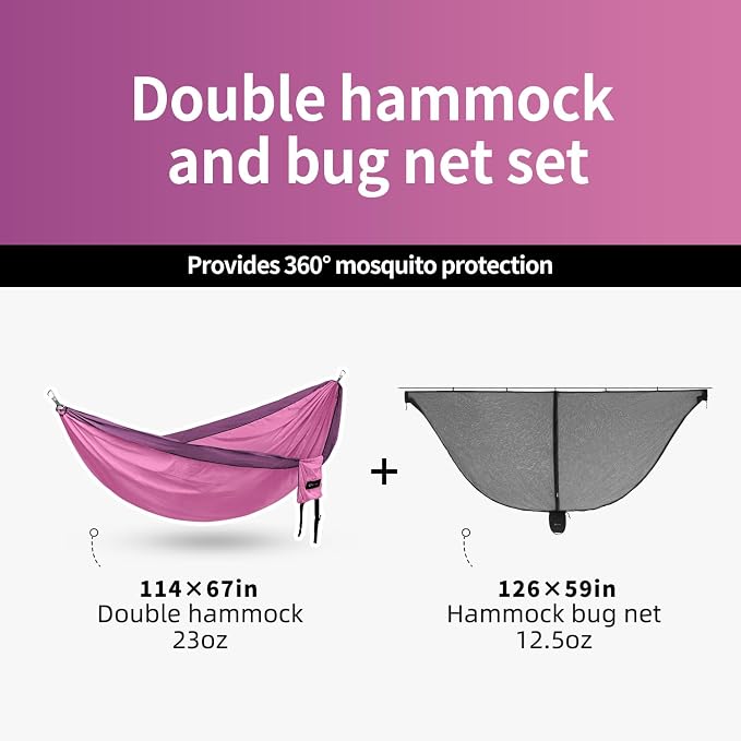Pink Hammock + Bug Net