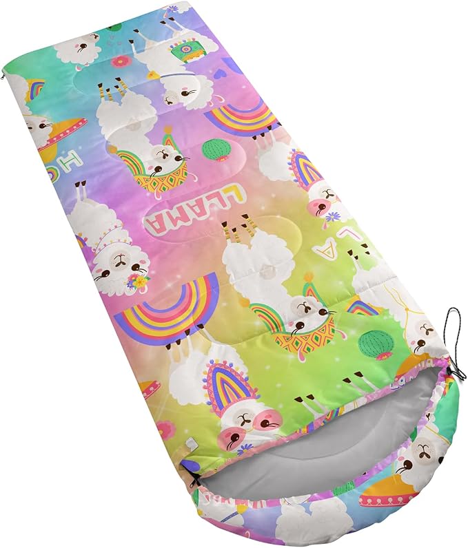 Cartoon Rainbow Alpaca