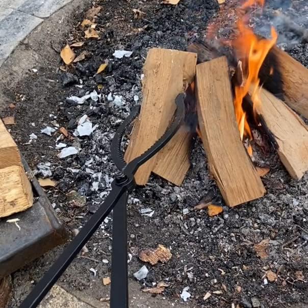 28in fire tongs poker set