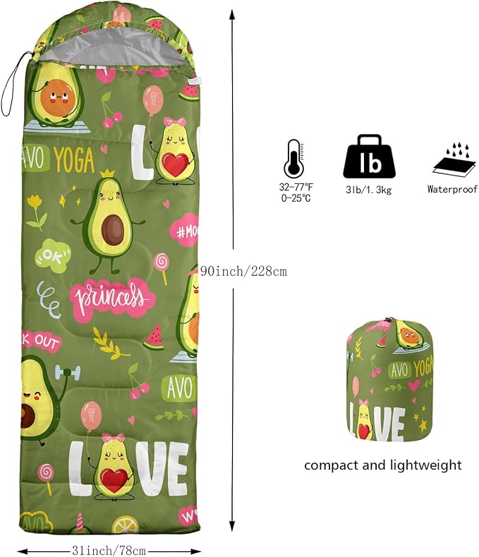 Kawaii Cartoon Avocado