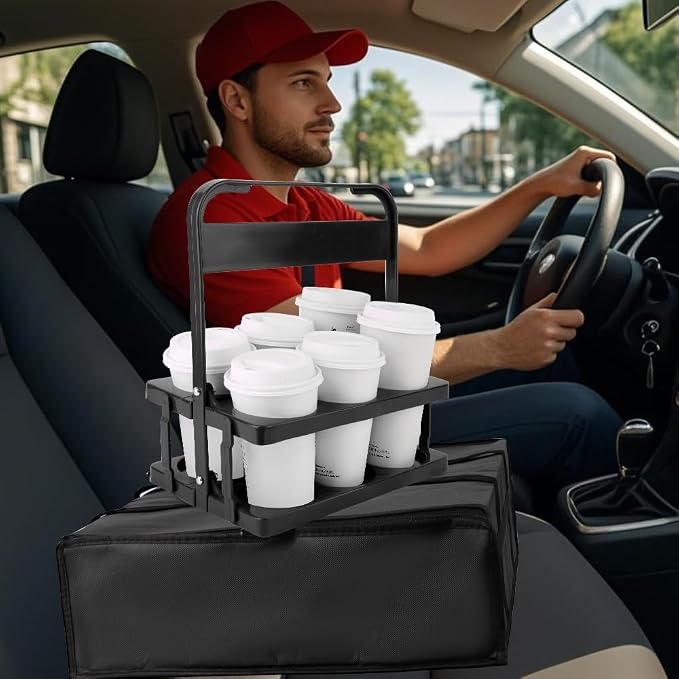Black Bag with Drink Carrier