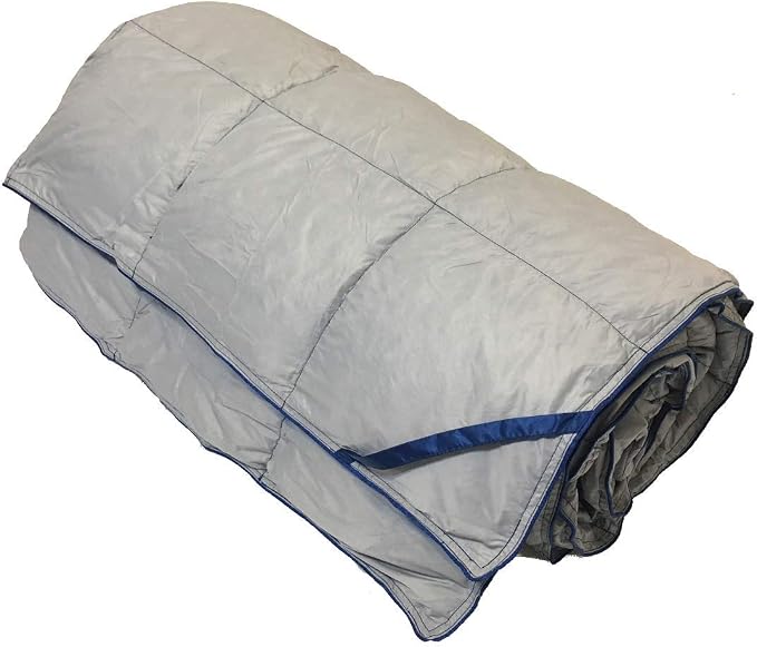 Light Gray - Blue Stitching