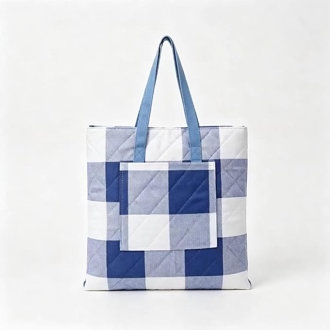 Blue and White Checkered Pattern