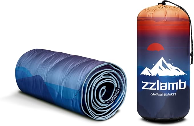 Blue Mountain With Red Sun