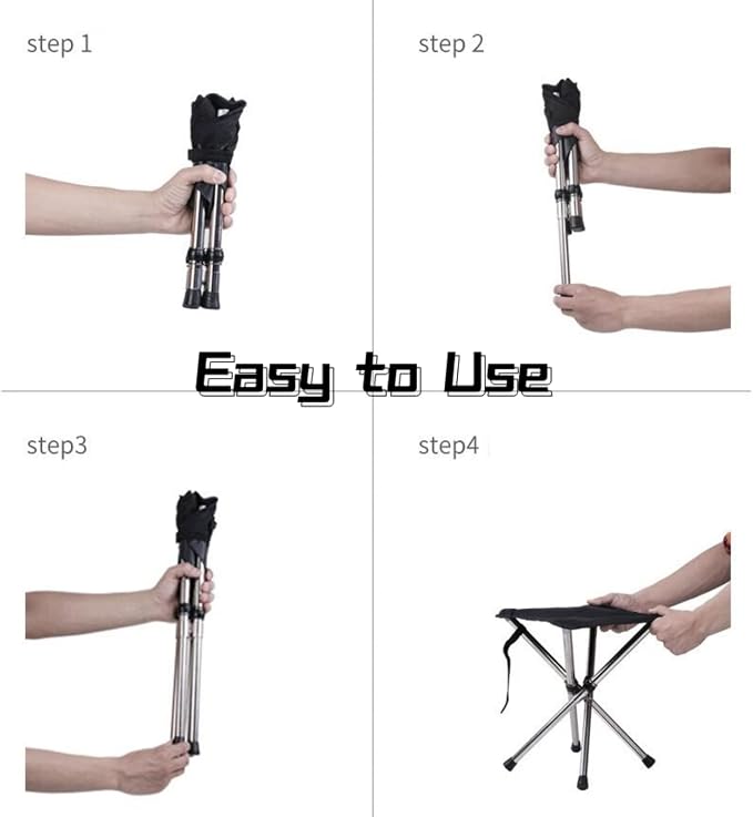 Black Folding Stool