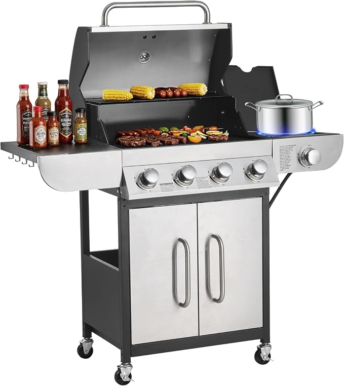 4+1 Burner Stainless Steel