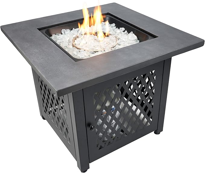 Black, White Fireglass