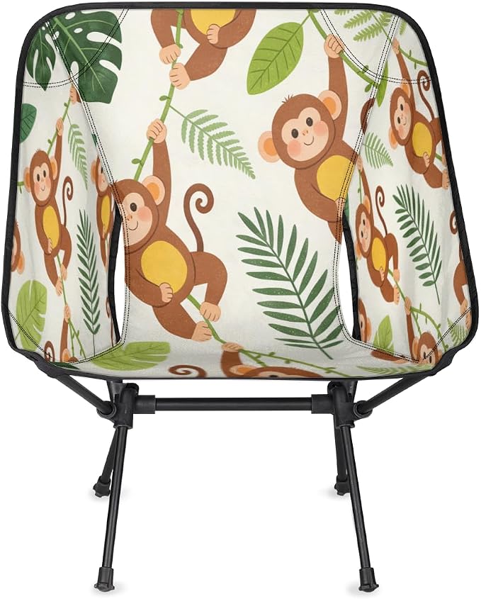 Monkey Palm Leaf Print