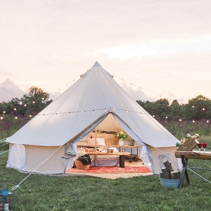 Beige Cotton Canvas Tent
