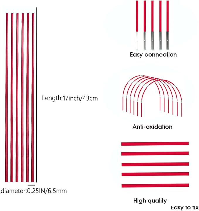 17 inches- 36 packs( red )