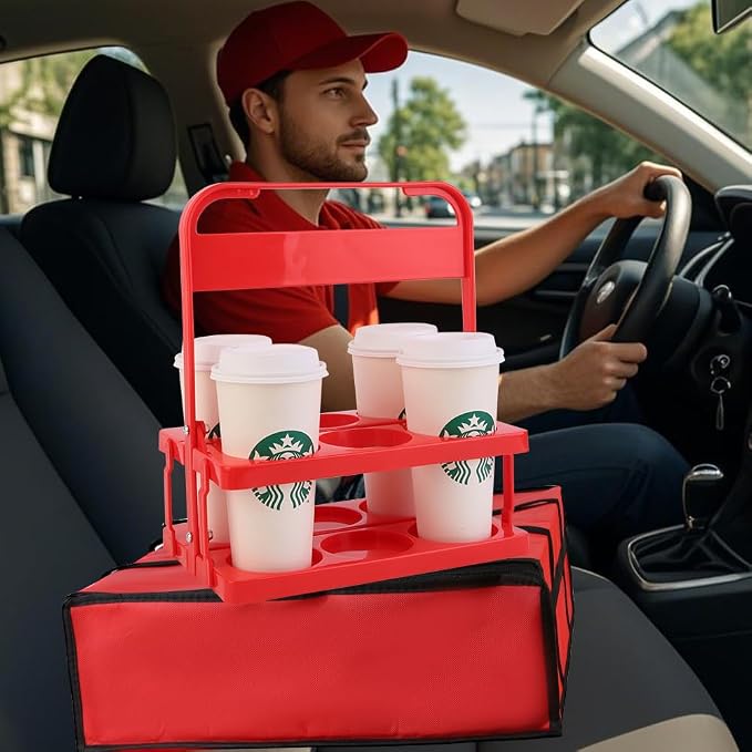 Red Bag with Drink Carrier