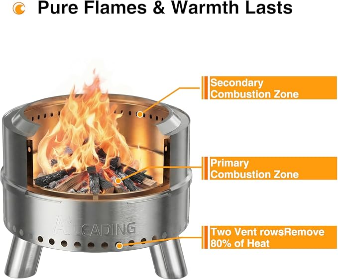 silvery- with legs-Fire Pit