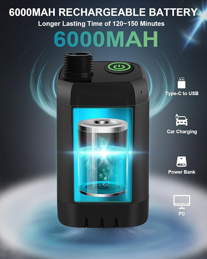 6000mah Black Pump